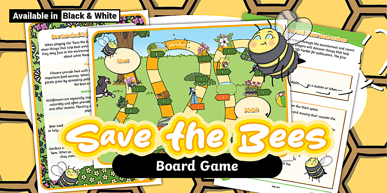 Save the Bees Board Game for World Bee Day