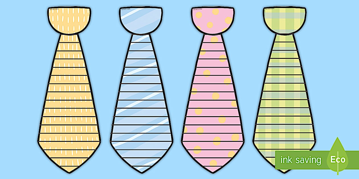 Father's Day Tie Shape Poetry Writing Template English/Spanish EAL