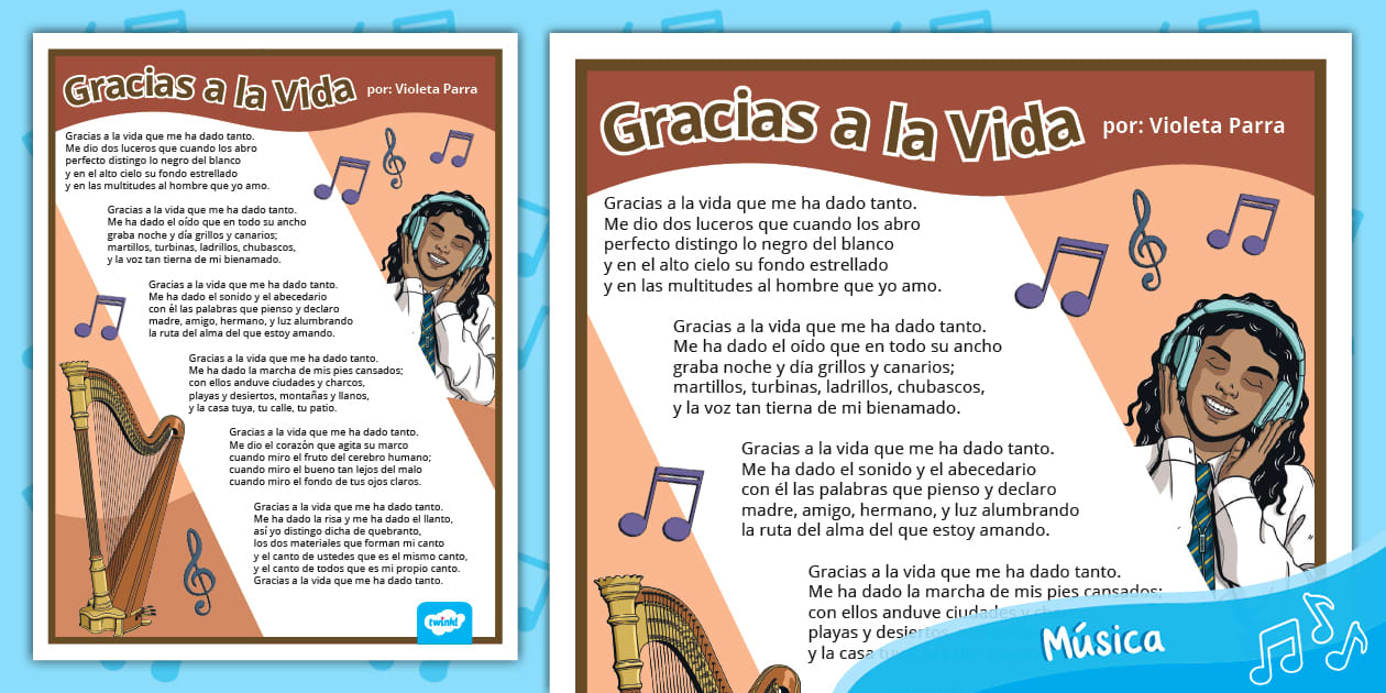 Guía Trabajo Canción Gracias a la Vida Música 8° Básico(02)