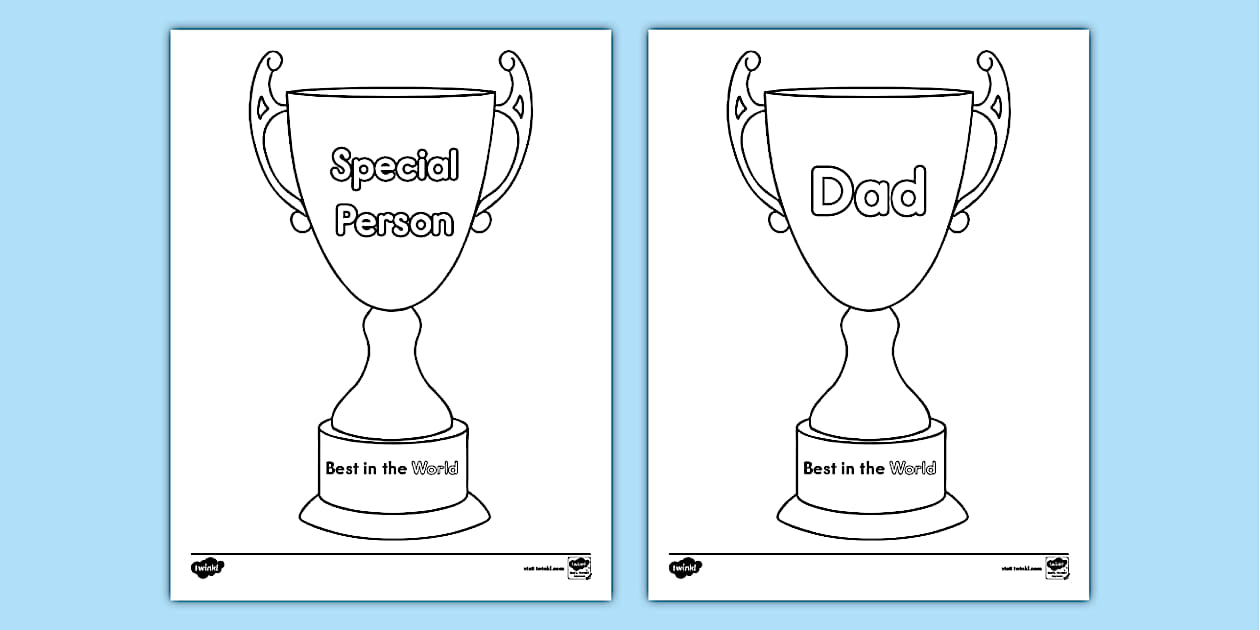 Printable Father's Day Trophy | Celebration | Twinkl USA
