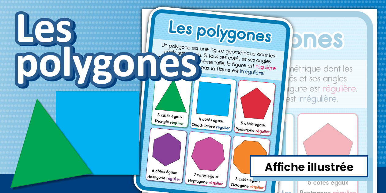 * NEW * Affiche : Les polygones - Twinkl Mathématiques