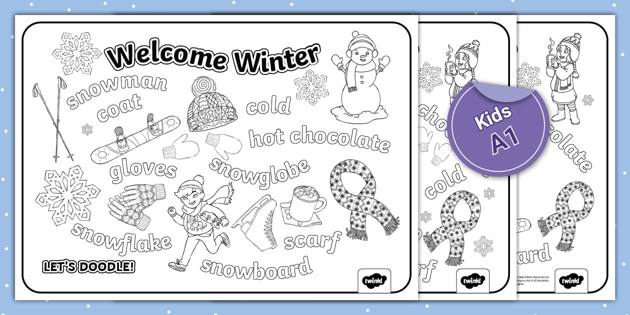 Twinkl Winter Colouring Pages (professor feito) - Twinkl