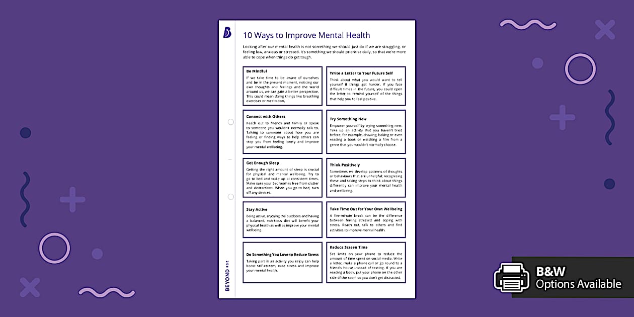 10 Ways to Improve Mental Health