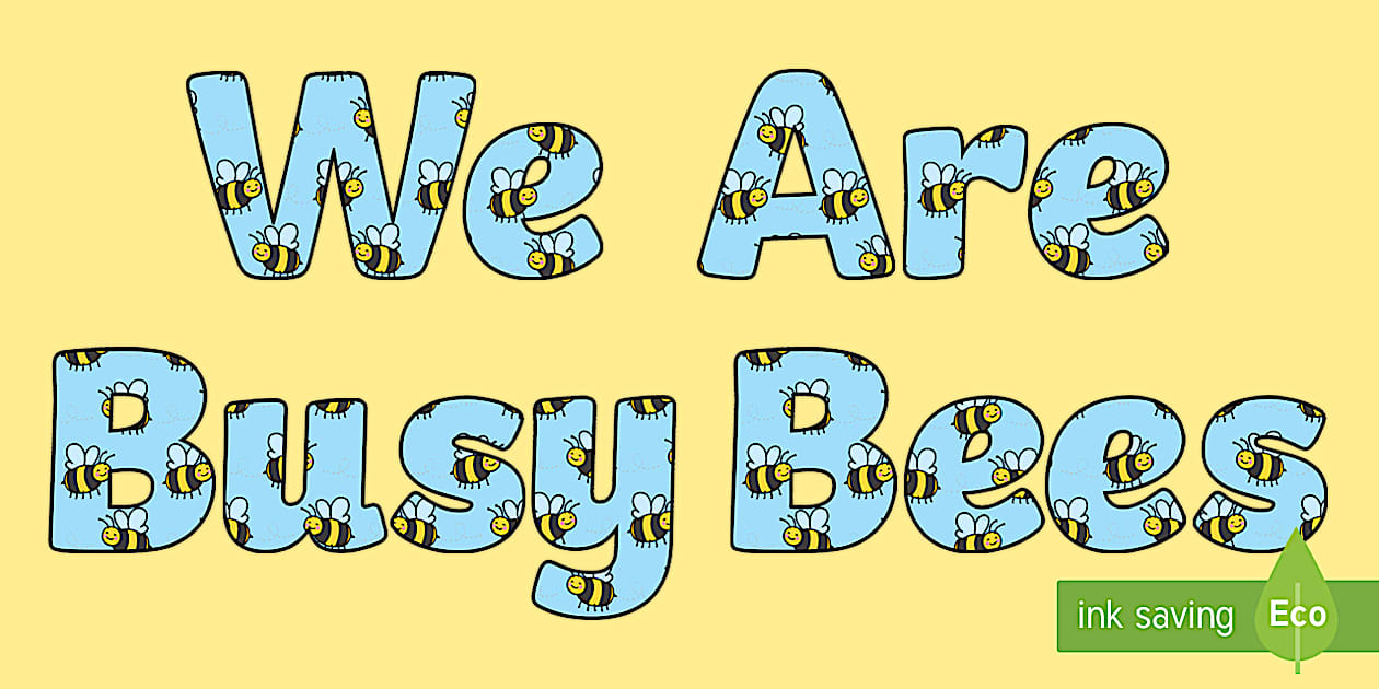 Busy Bee's Monitor Display Lettering - Twinkl