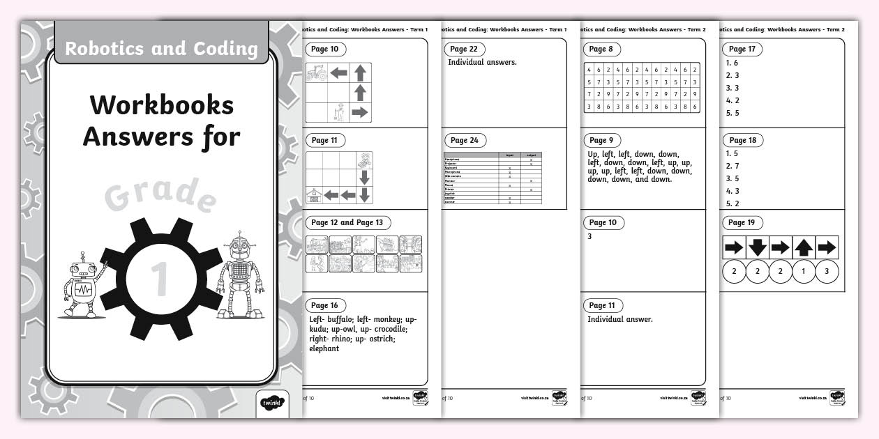 Grade 1 Answer Booklet for CAPS Workbooks (Lehrer gemacht)