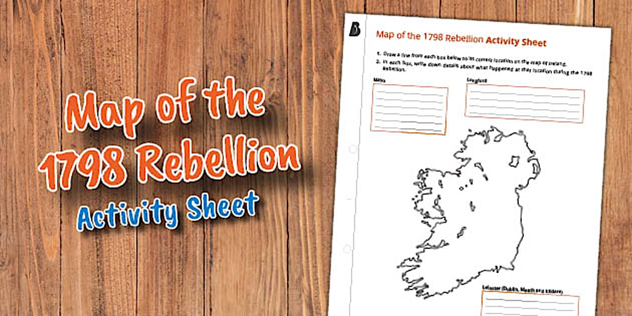 Map of the 1798 Rebellion Activity Sheet
