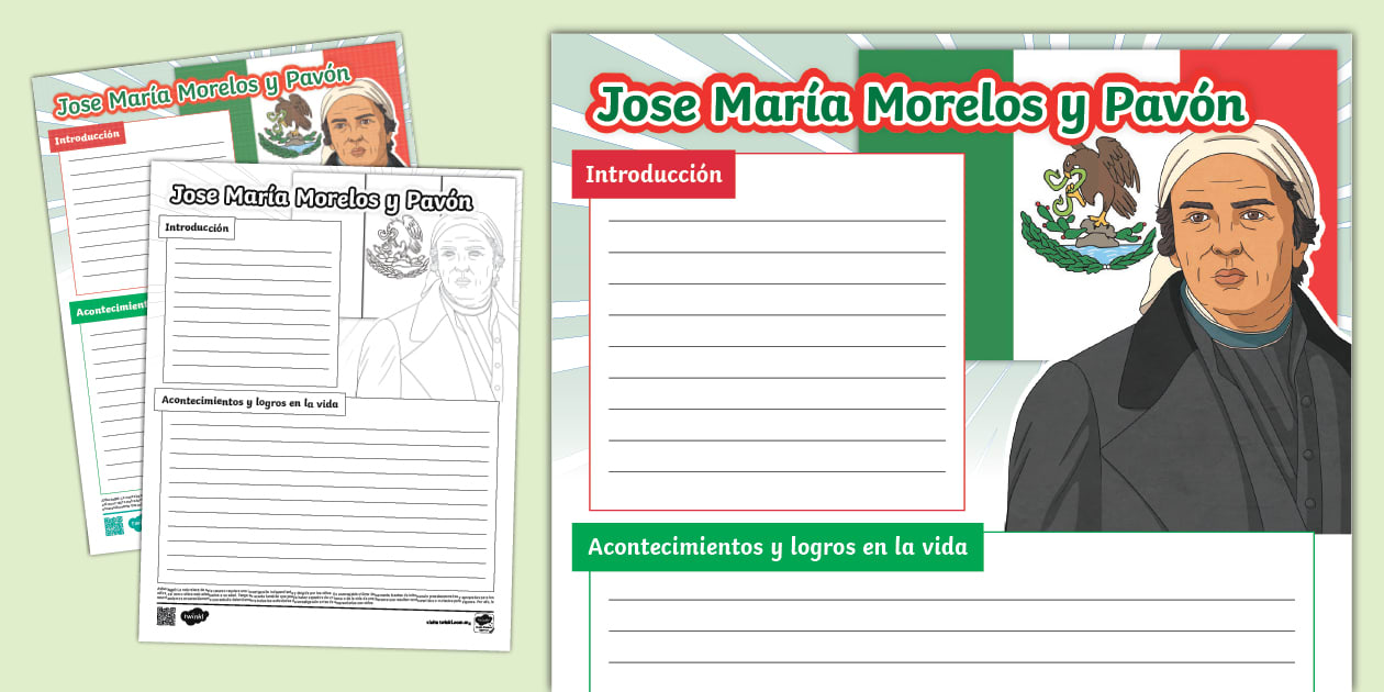 * NEW * Hoja de actividad: Biografía de José María Morelos y Pavón