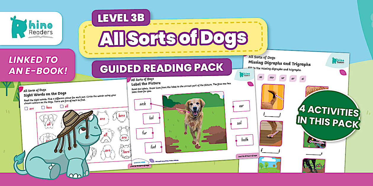 Level 3b All Sorts of Dogs Guided Reading Pack
