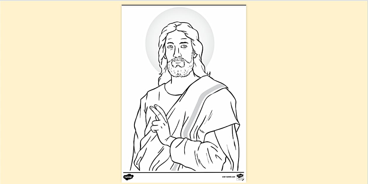 Jesus Colouring Pages (teacher made) - Twinkl