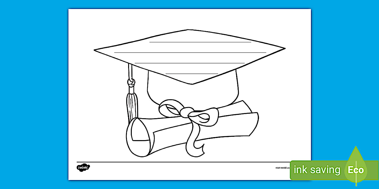 Graduation Writing Template (teacher made) - Twinkl