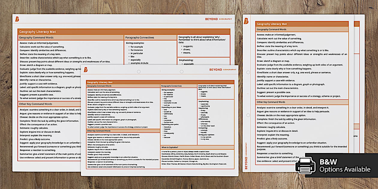 Geography Literacy Mat