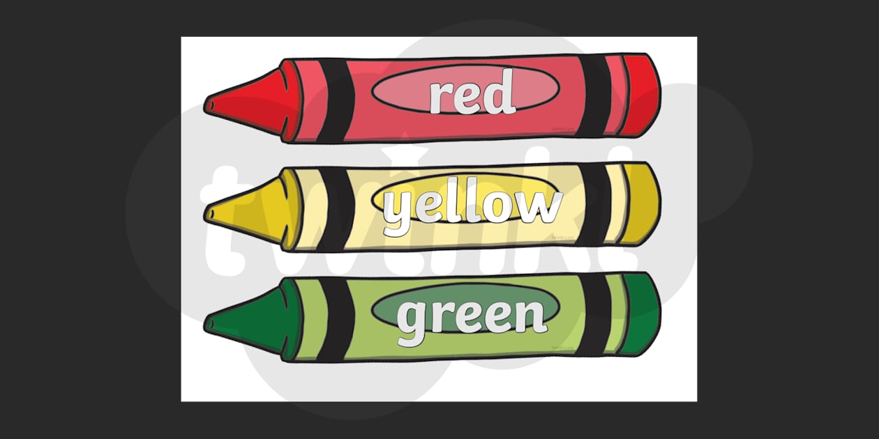 crayons clipart with name