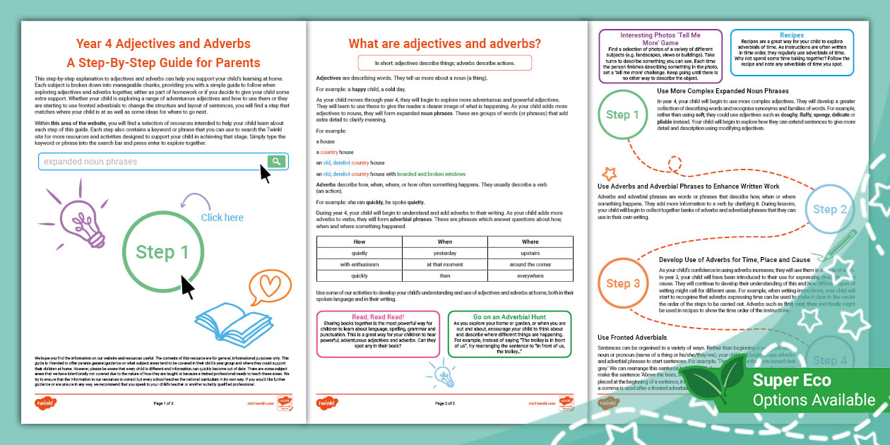 Year 4 Adjectives and Adverbs: A Step-by-Step Guide for Parents