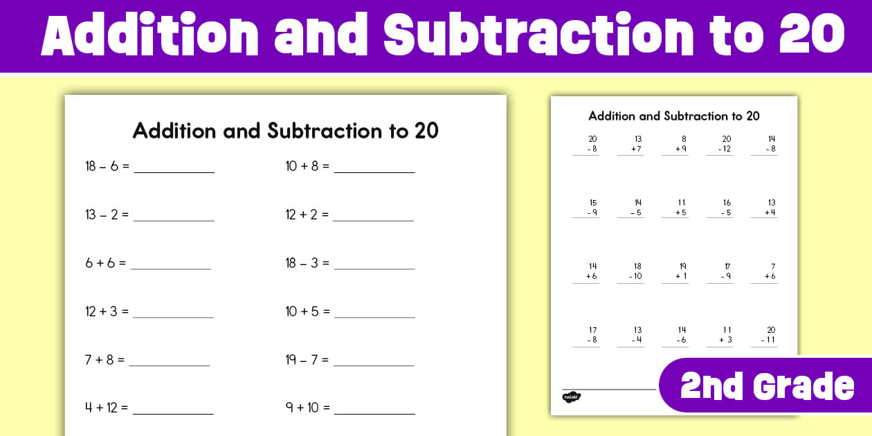 Addition and Subtraction With and Without Regrouping Worksheet