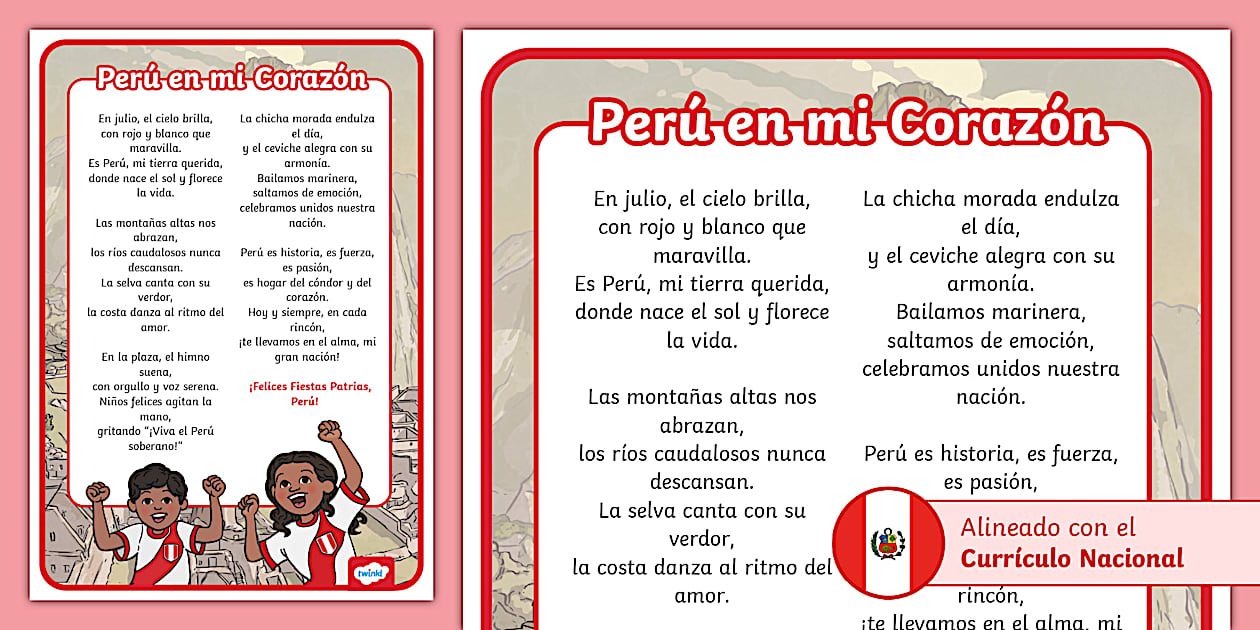 Poesía por Fiestas Patrias para niños | Twinkl Perú