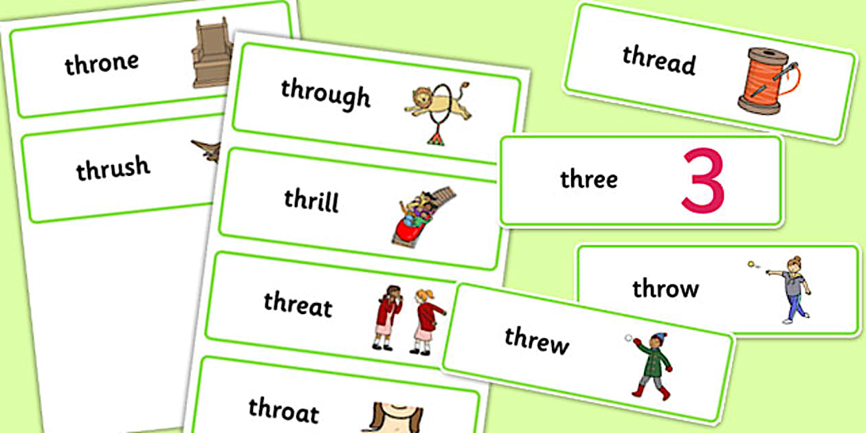 Editable THR Sound Word Cards (l'enseignant a fait) - Twinkl