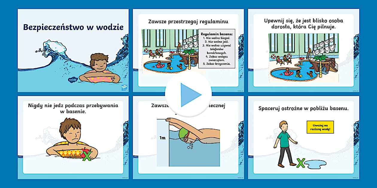 Bezpieczeństwo nad wodą | Prezentacja PowerPoint - Twinkl