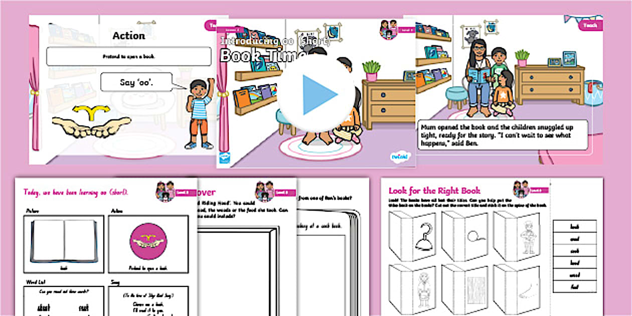 Phonics Level 3 Week 5 Lesson 2 Pack 'oo' (short) - Twinkl