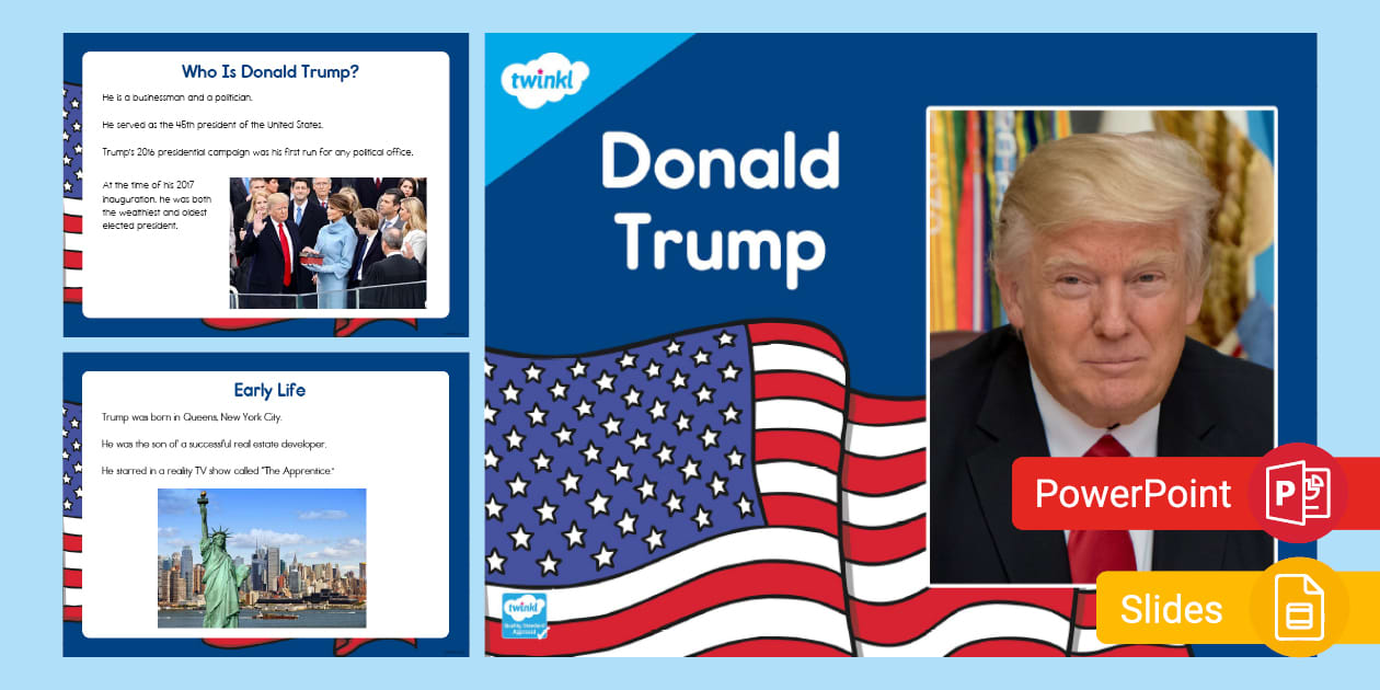 All About Donald Trump PowerPoint & Google Slides for K-2nd