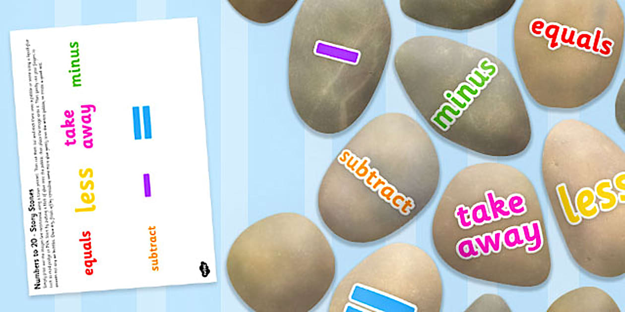 Subtraction Story Stone Image Cut Outs - Twinkl