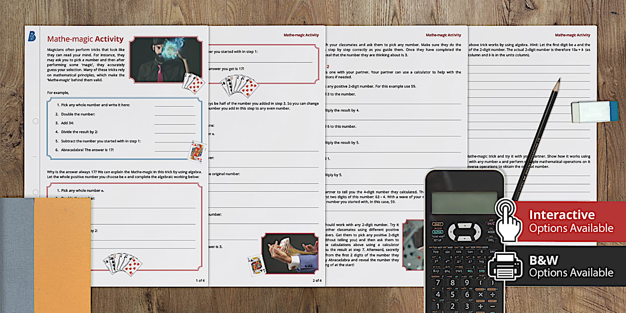 Mathe-magic Activity (teacher made) - Twinkl