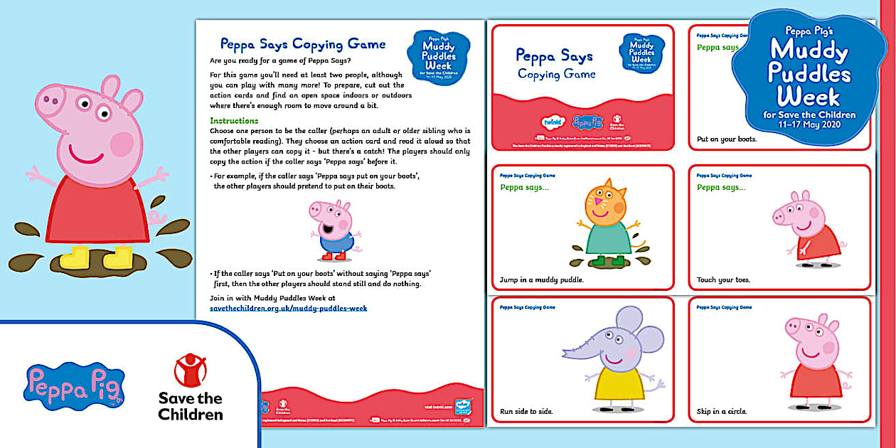 Peppa Pig Copying Game | Peppa Says | Muddle Puddles Week