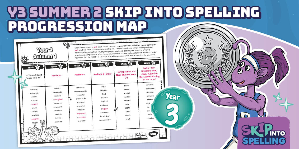 Year 3 - Skip Into Spelling Progression Map - Summer 2