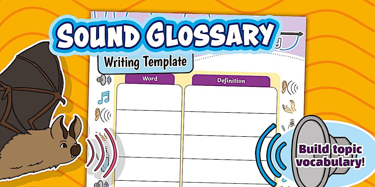 Sound Glossary Writing Template - Twinkl Science