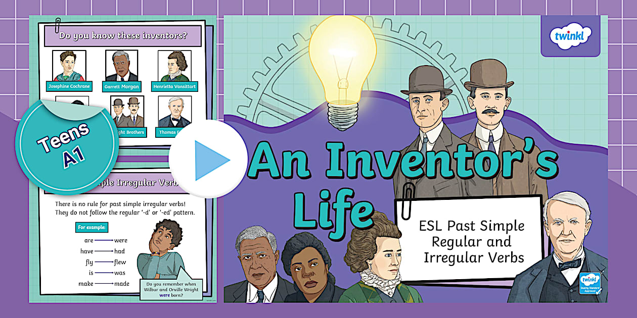 esl-an-inventor-s-life-past-simple-regular-and-irregular
