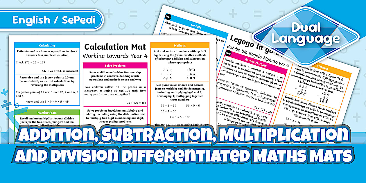Grade 6 Maths Addition, Subtraction Multiplication Division