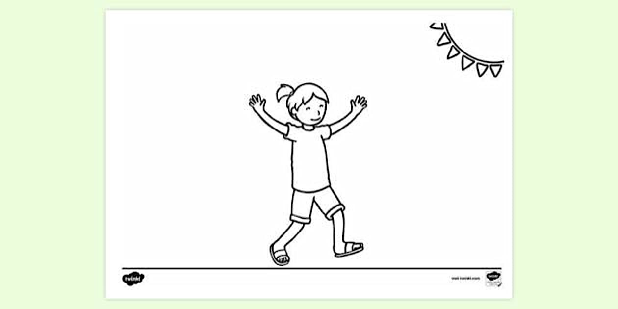 Summer Girl Colouring Page Colouring Sheets (teacher made)