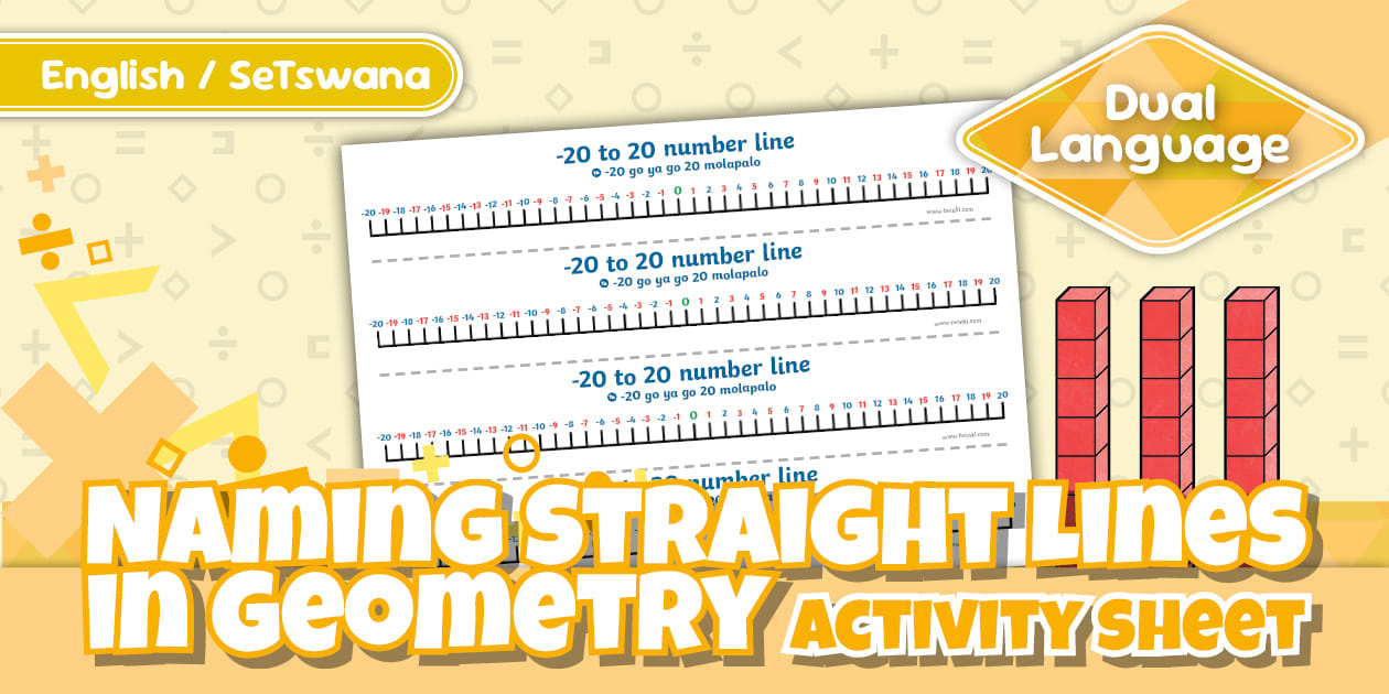 Grade 7 Maths - Term 1 - Number Line -20 to 20 - Activity Sheet