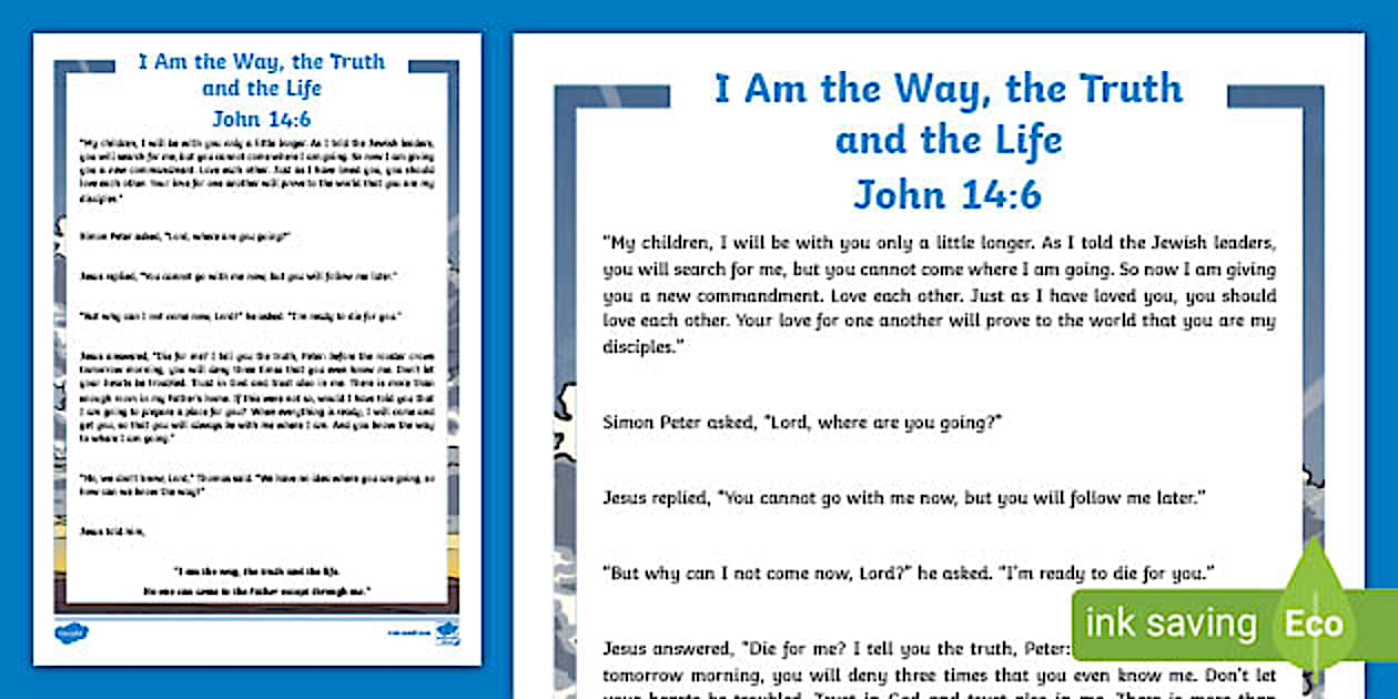 The Way, the Truth, the Life Bible Story - RE Resource