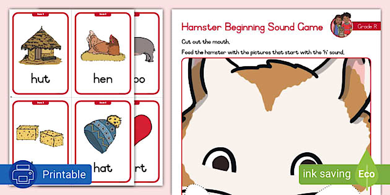 Grade R Phonics - Printable Game - h Sound (CAPS)