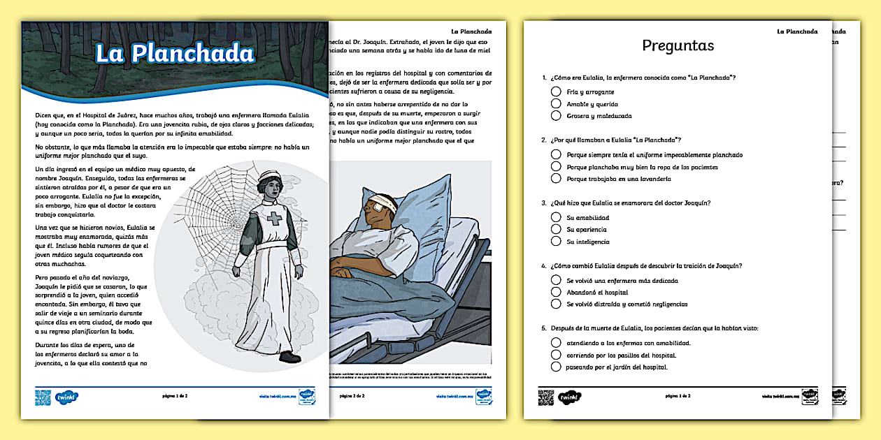 Leyenda De La Planchada Corta Para Niños