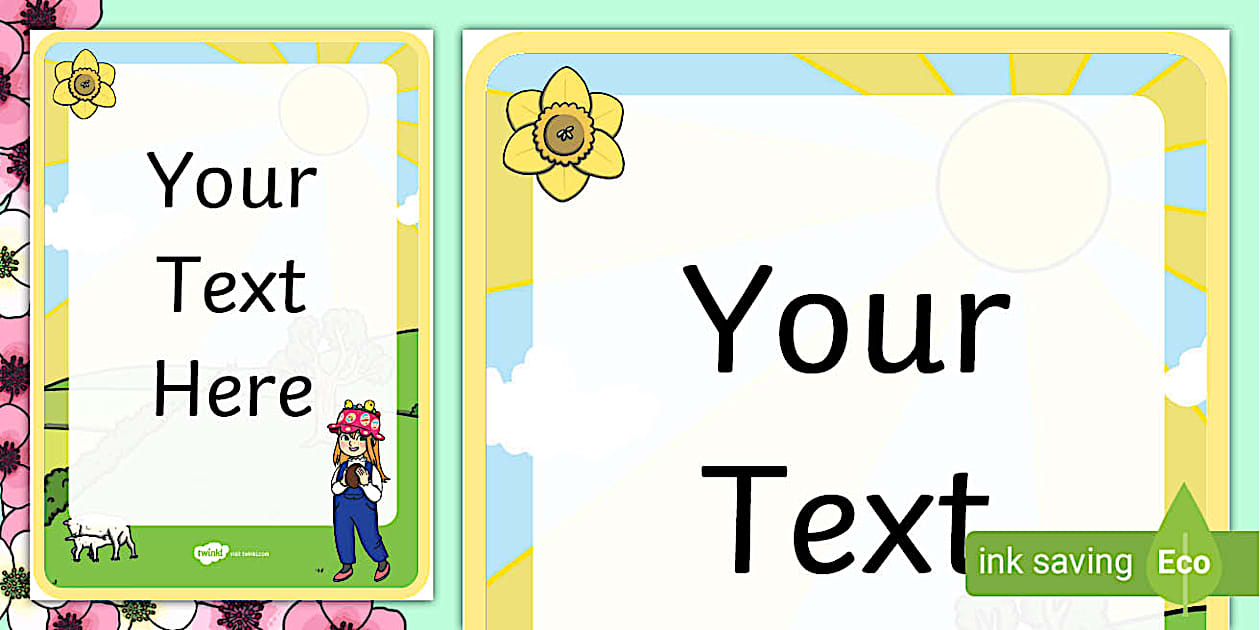 Spring Themed Editable Poster Template - Twinkl