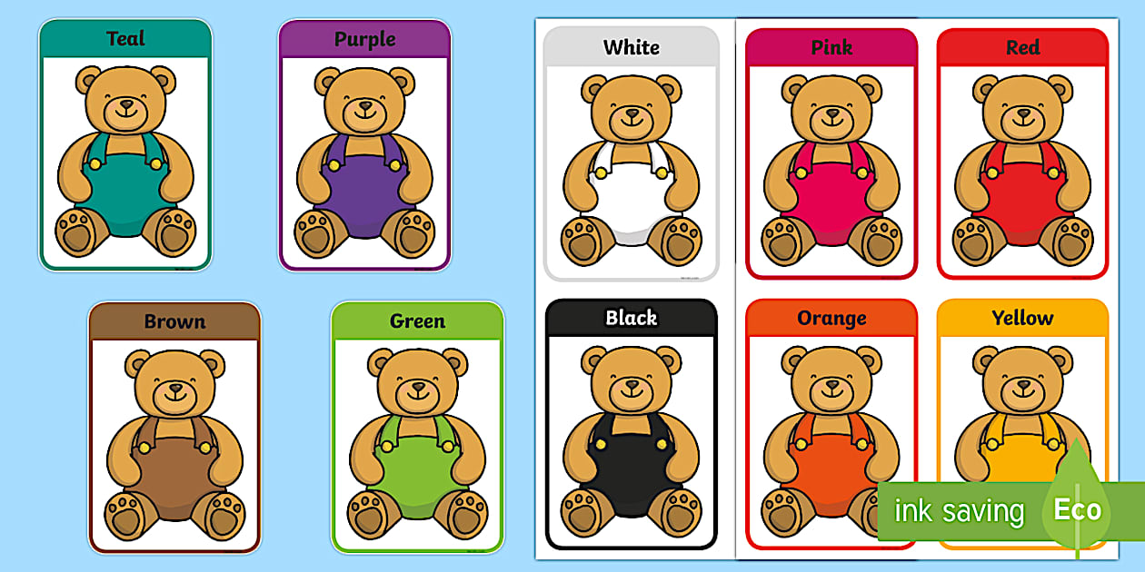 Colour Bears Flashcards - Colour Bears Flashcards - Twinkl