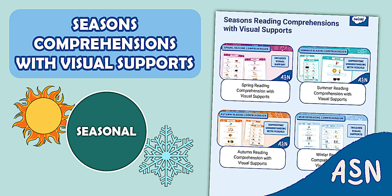 Seasons Reading Comprehensions with Visual Supports Pack