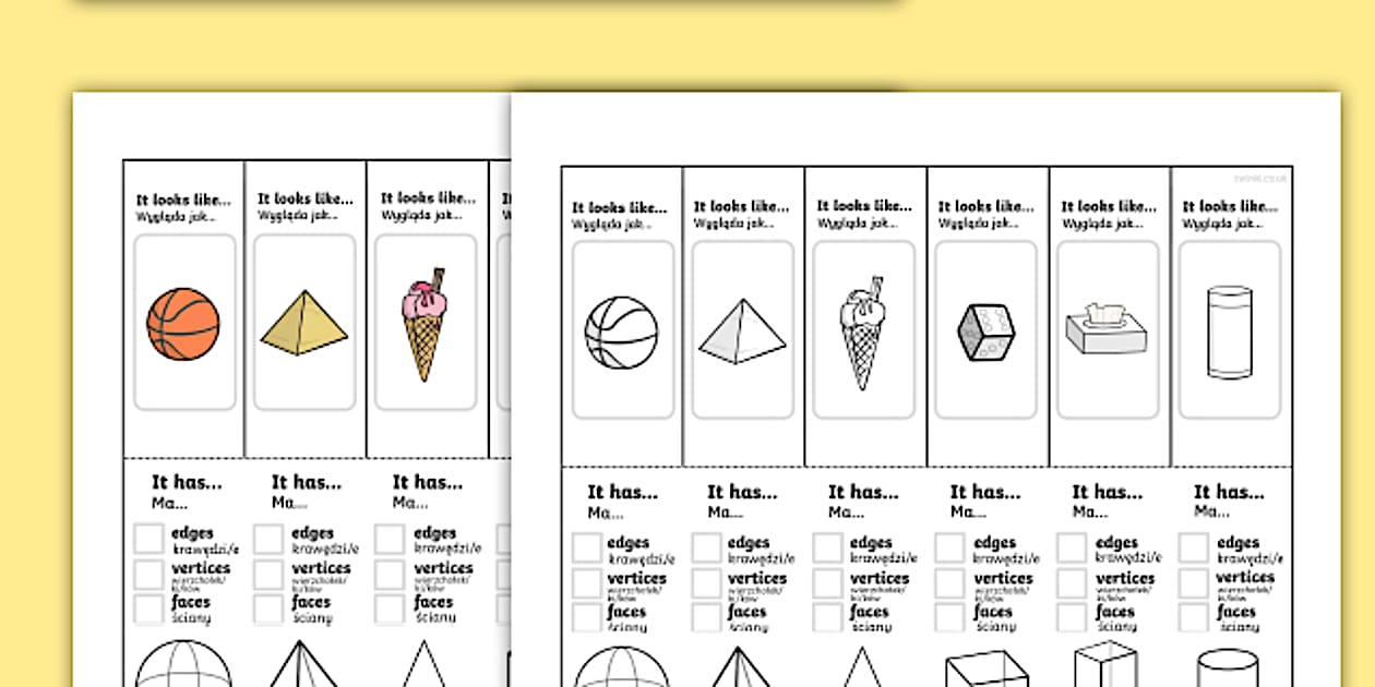 3D Shape Properties Interactive Visual Aids English/Polish - 3D Shape