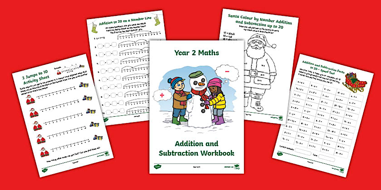 Year 2 Christmas Maths Worksheets - Addition and Subtraction