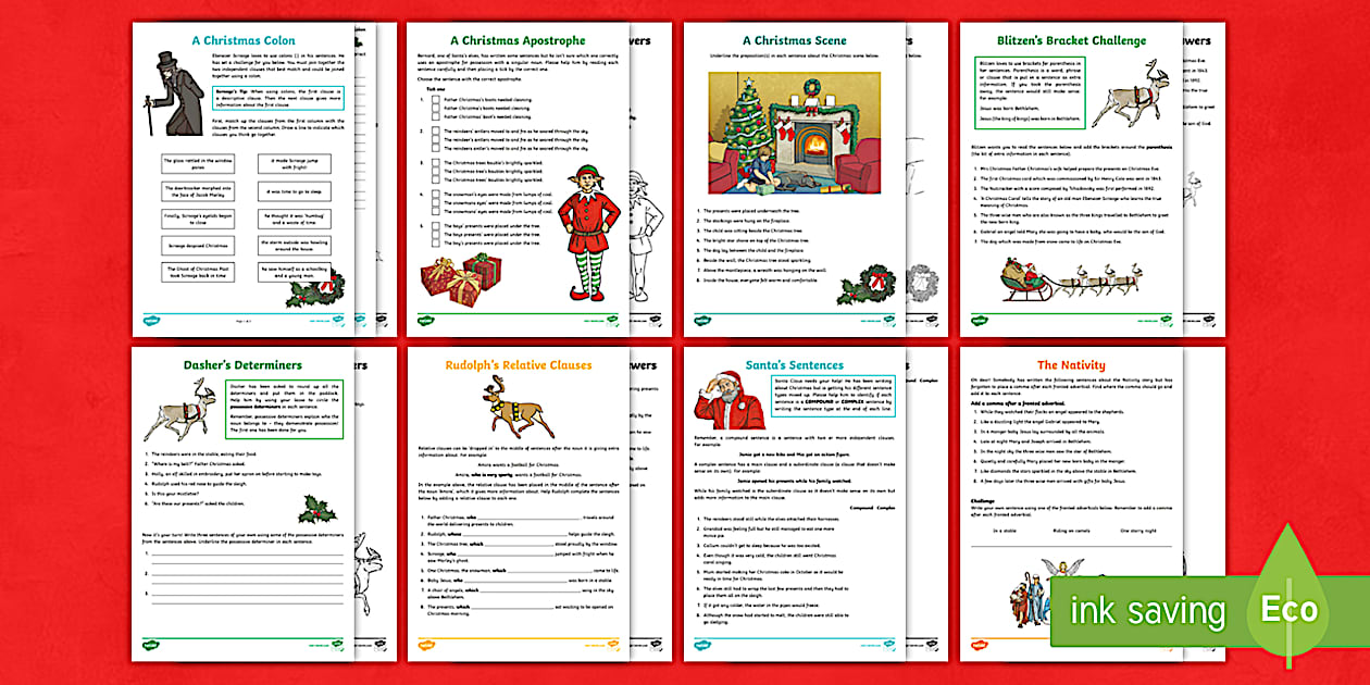 Christmas SPaG KS2 Activity Pack SPaG Twinkl