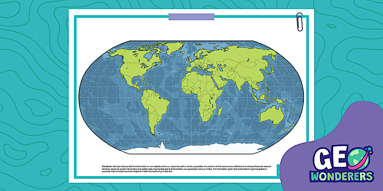 Geo Wonderers: Latitude, Longitude and Time Zones: World Map