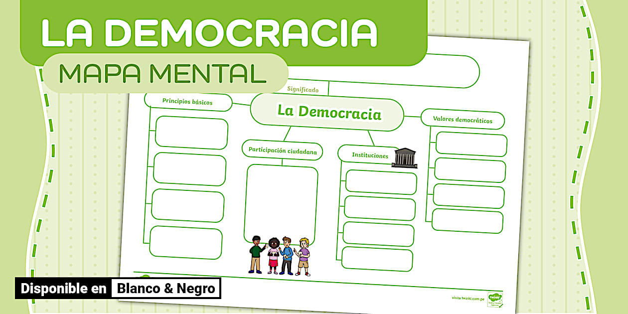 Mapa mental de la democracia para niños | Twinkl