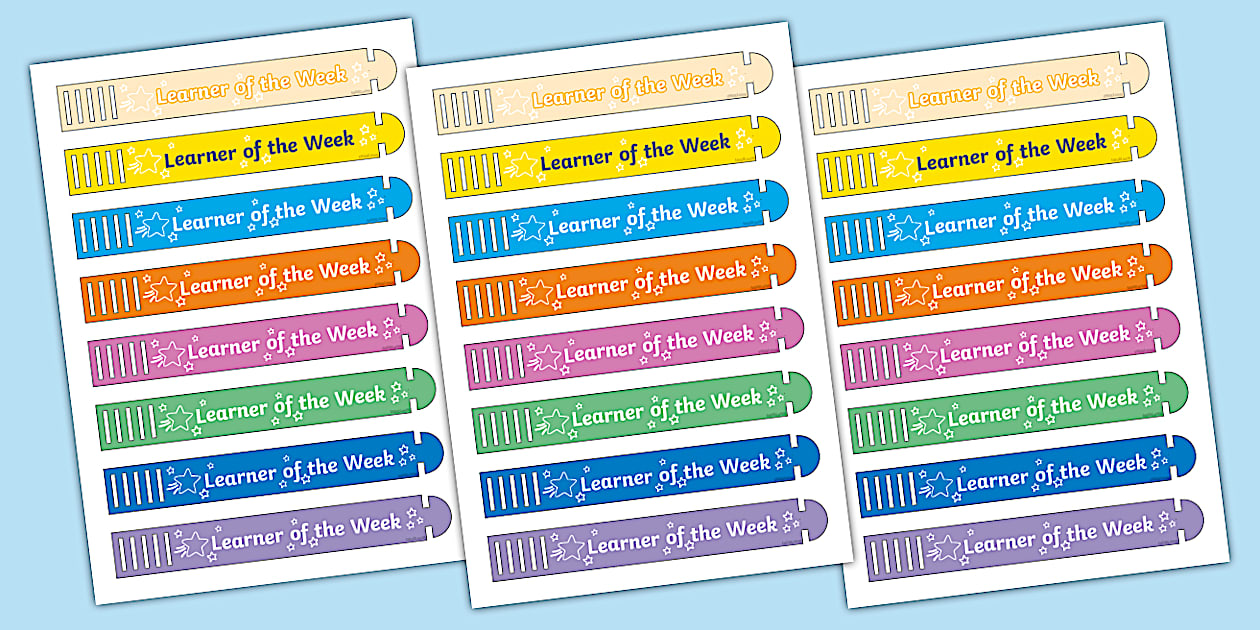 👉 Wristband Awards (Learner of the Week) (teacher made)
