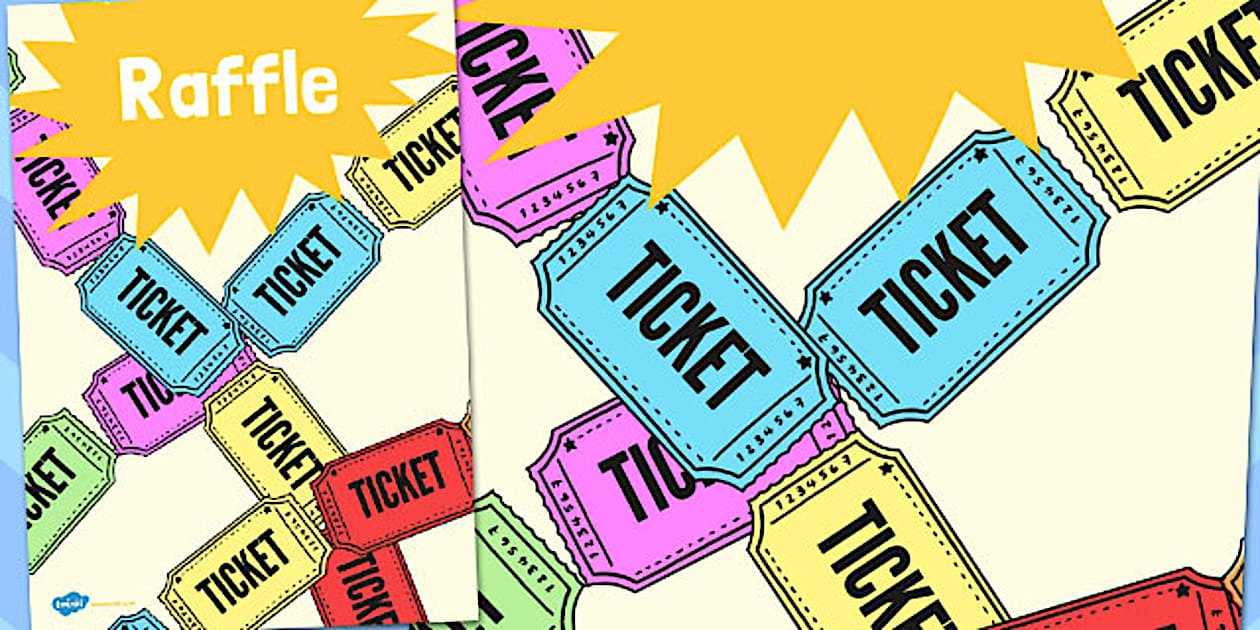 Editable Raffle Poster (teacher made) Twinkl