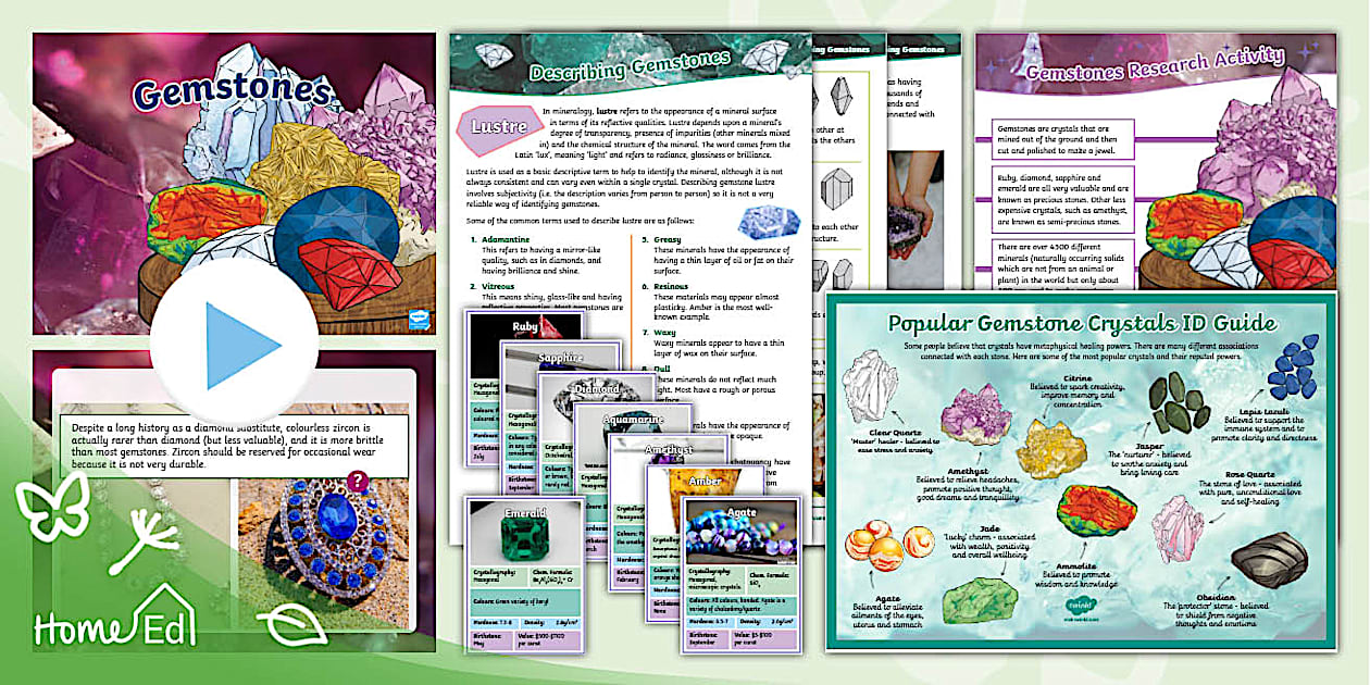 Gemstones and Crystals Resource Pack (teacher made) - Twinkl