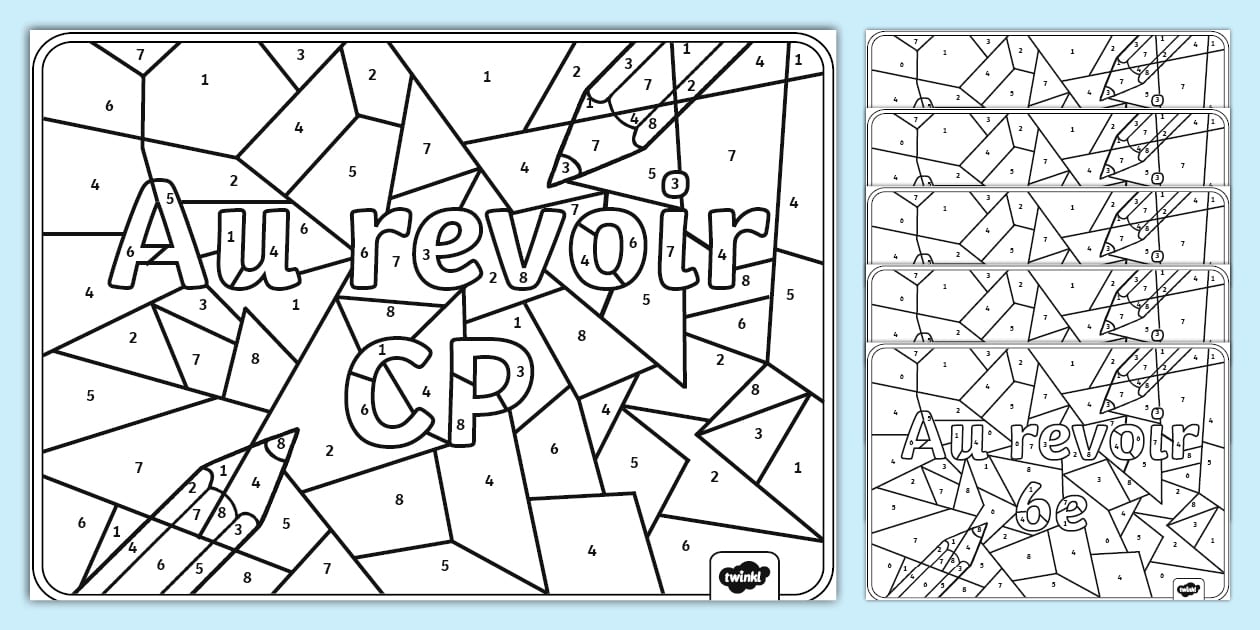 Coloriage magique - Réflexion et questions de fin d'année