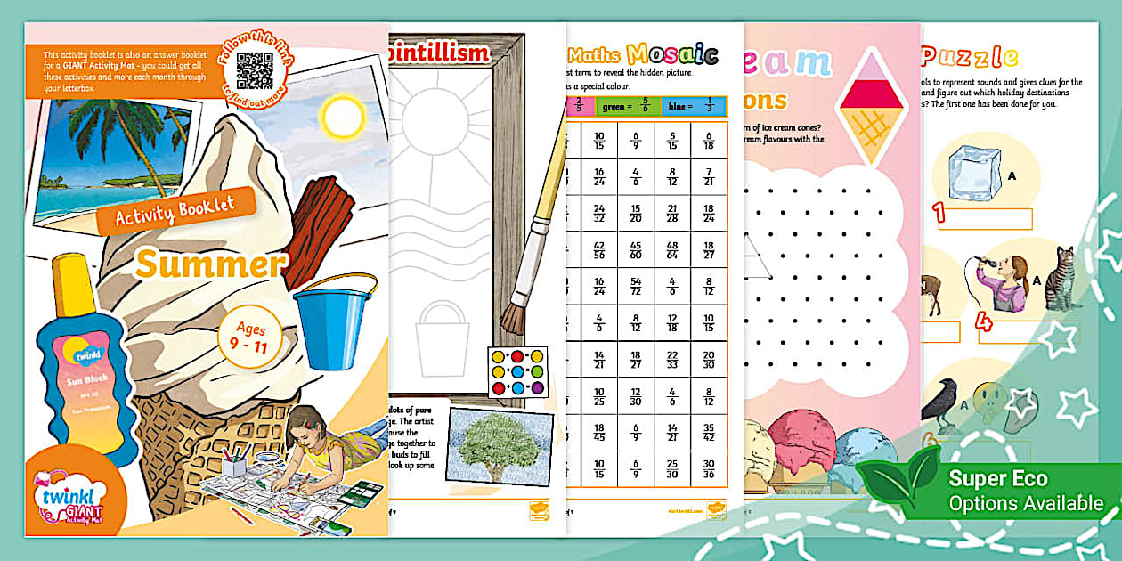 Summer Activity Booklet (Ages 9 - 11) (teacher made)