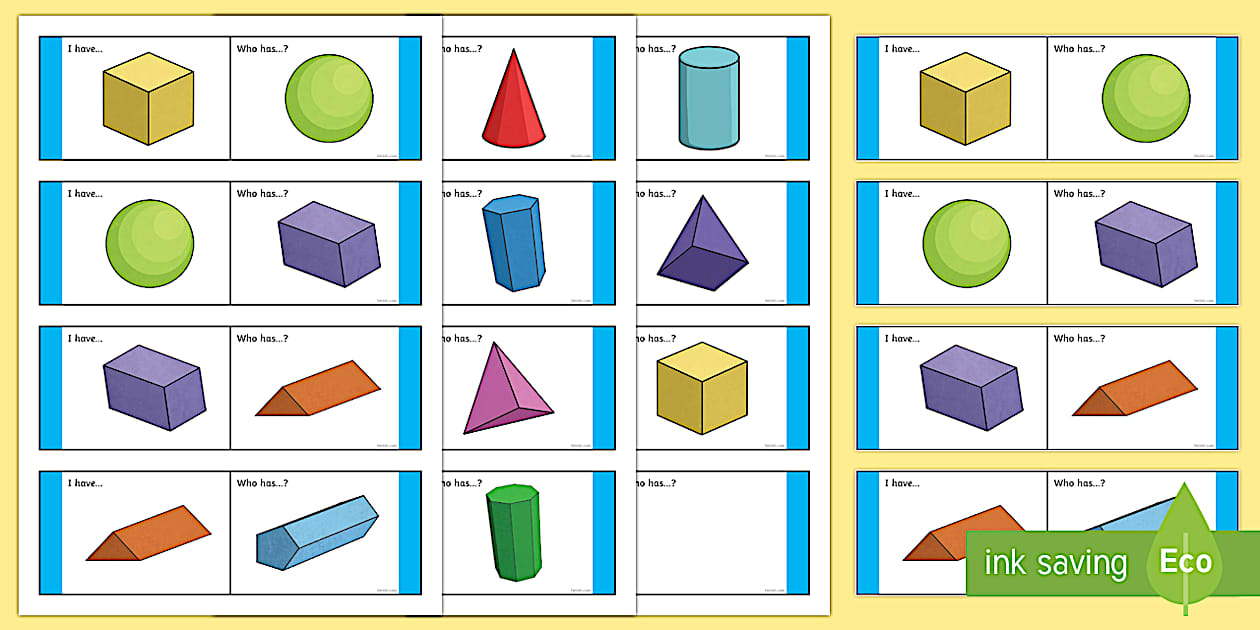 3D Shape Loop Cards (teacher made) - Twinkl