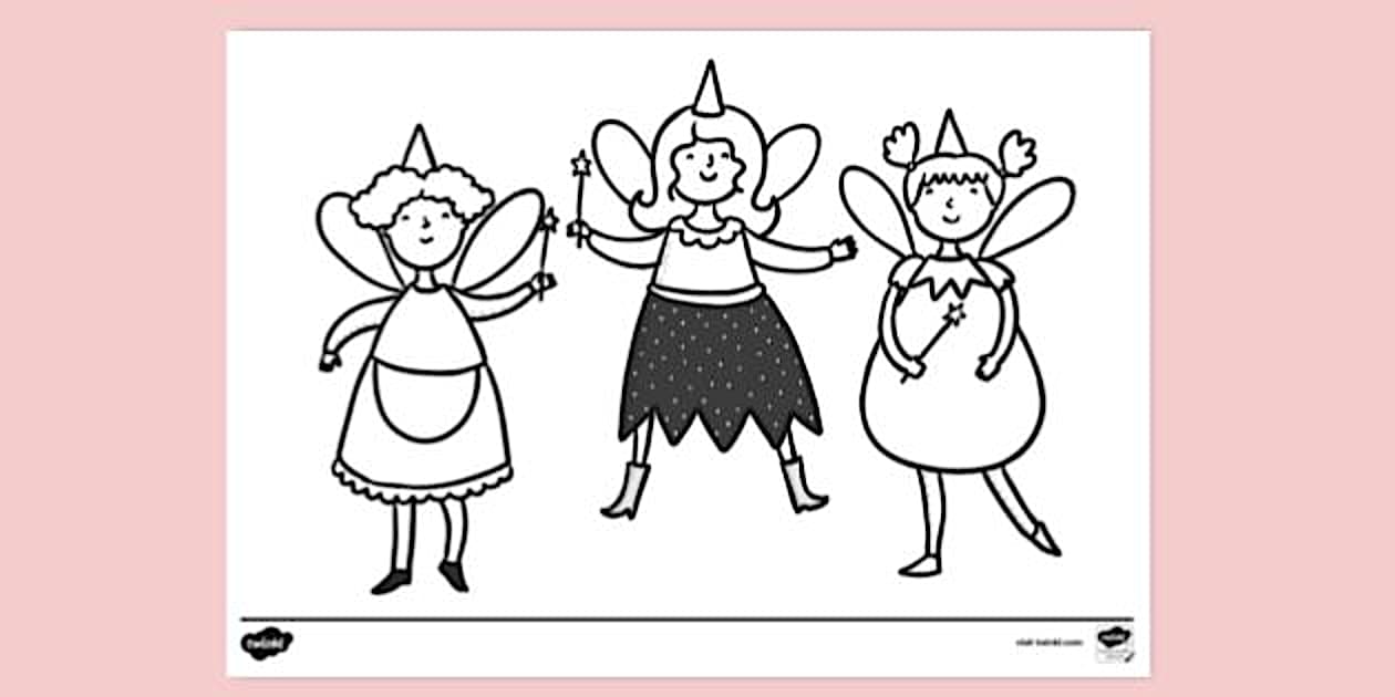 Fairies Sleeping Beauty Colouring Sheet | Colouring Pages